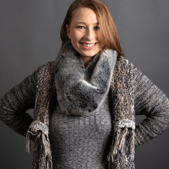 Fur Infinity Scarf - Picture 2 of 5